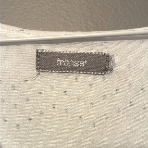 Fransa Elegant White Midi Dress with eyelet design - Picture 5 of 11